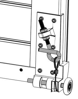 Colocación del primer panel y tensado del cable de acero